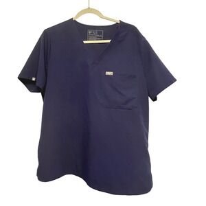 FIGS Technical Collection Catarina‎ Scrub Top Navy Blue XL FW1000 V-Neck Mens